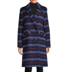 NWOT Lizzie Saltzman Plaid Wool Coat